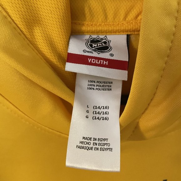 NHL Nashville Predators Preds Boys/Girls Size Large 14-16 Gold Hoodie Mascot EUC - Picture 3 of 4